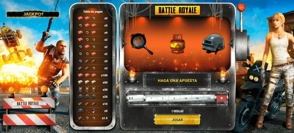 Battle Royale Slot main screen